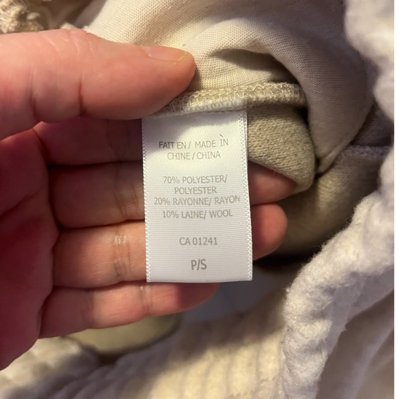 Beige cream felt wool blend high waist wide leg pants NWT - Picture 6 of 8